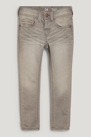 C&A Mager Jog Denim Lycra® Organic Katoenen Jeans Blauw Lichtgrijs | IAT-736425
