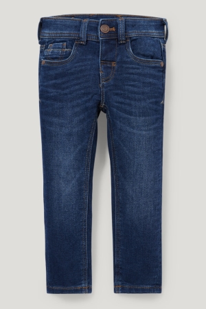 C&A Mager Jog Denim Organic Katoenen Jeans Blauw Donkerblauw | QLT-723180