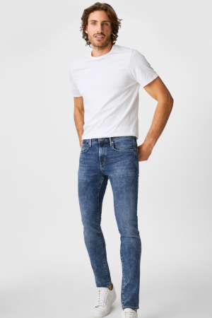 C&A Mager Lycra® Jeans Blauw | WBI-709324