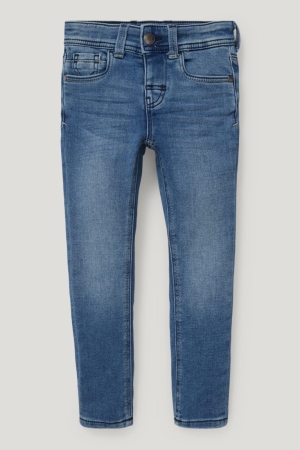 C&A Mager Organic Katoenen Jeans Blauw Lichtblauw | TEO-586093