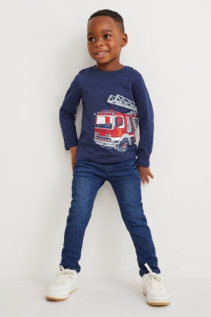 C&A Mager Thermal Broek Blauw | JHL-078254