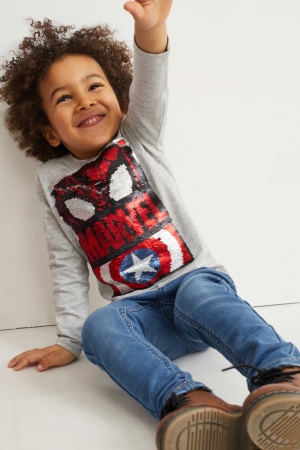 C&A Marvel Long Sleeve Topjes Lichtgrijs | DZQ-827091