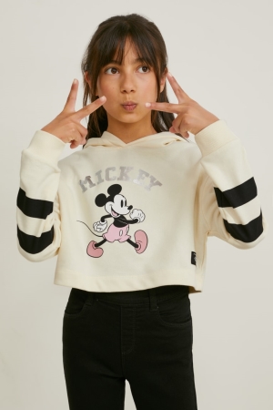 C&A Mickey Mouse Set And 2 Piece Topjes Creme | AUB-294803