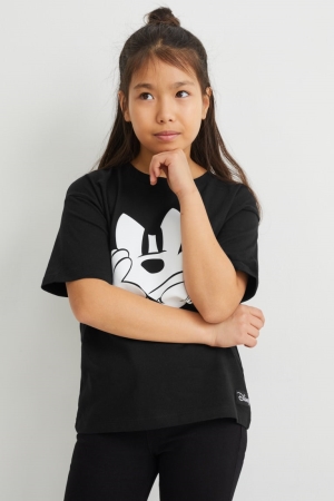 C&A Mickey Mouse Sleeve T-shirts Zwart | SIW-879416