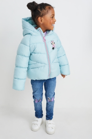 C&A Minnie Mouse Gewatteerd With Hood Recycled Jassen Lichtblauw | IGW-580342