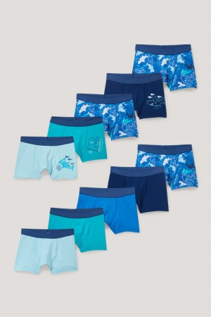 C&A Multipack Of 10 Boxer Organic Katoenen Ondergoed Donkerblauw | UPH-821396