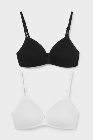 C&A Multipack Of 2 Bra Organic Katoenen Ondergoed Wit | YDP-476183