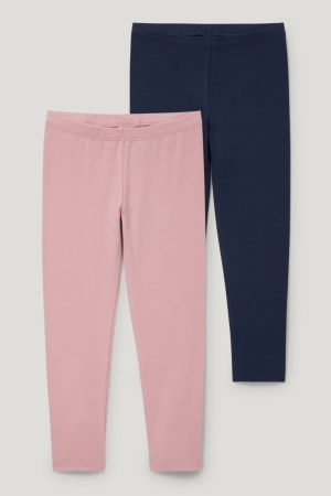 C&A Multipack Of 2 Leggings Broek Donkerblauw | IEU-362510