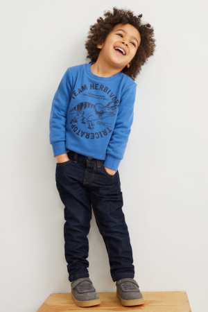 C&A Multipack Of 2 Slim Thermal Broek Blauw Donkerblauw | YXJ-589607