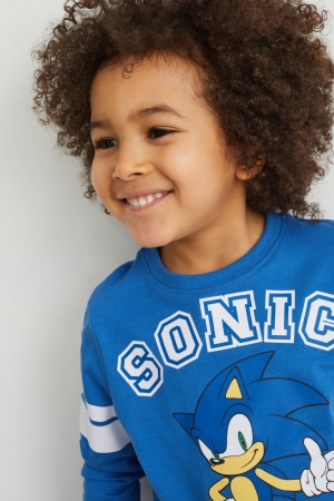 C&A Multipack Of 2 Sonic Long Sleeve Topjes Blauw | OZW-259648