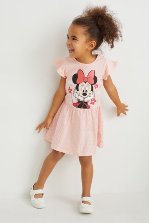 C&A Multipack Of 3 Minnie Mouse Jurken Wit Roze | CHT-871495