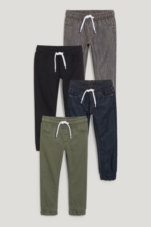 C&A Multipack Of 4 Rechtdoor Thermal Broek Donkergroen Zwart | SYD-750389