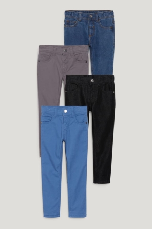 C&A Multipack Of 4 Slim Thermal Broek Blauw | AWI-817092