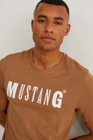 C&A Mustang T-shirts Bruin | IEA-945318