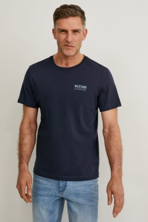 C&A Mustang T-shirts Donkerblauw | CFZ-491803