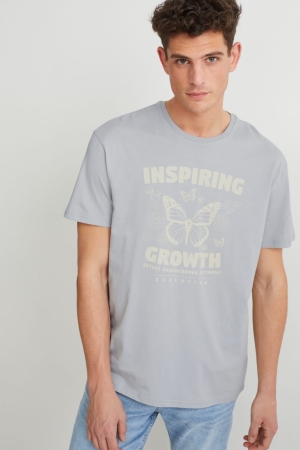 C&A Organic Katoenen Cradle To Cradle Certified® Gold T-shirts Lichtblauw | DHL-379085