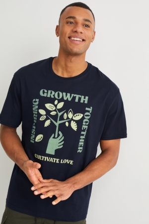 C&A Organic Katoenen Cradle To Cradle Certified® Gold T-shirts Donkerblauw | QMP-138526