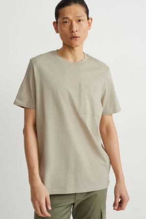 C&A Organic Katoenen T-shirts Beige | MDI-356291