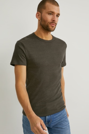 C&A Organic Katoenen T-shirts Donkergroen | MXJ-758032