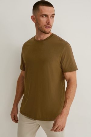 C&A Organic Katoenen T-shirts Khaki | RSP-538910