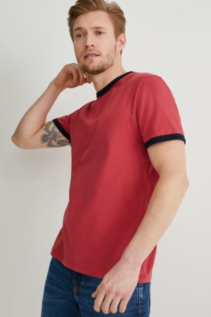C&A Organic Katoenen T-shirts Rood | BCO-307896