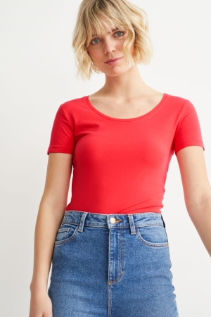 C&A Organic Katoenen T-shirts Rood | RBS-719824