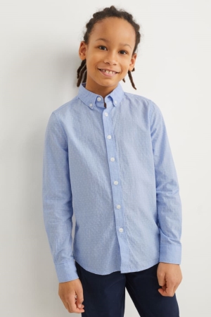 C&A Patterned Overhemd Lichtblauw | NVW-076438