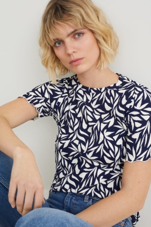 C&A Patterned T-shirts Donkerblauw | VSK-578169