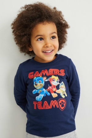 C&A Paw Patrol Long Sleeve Topjes Donkerblauw | QUV-842067