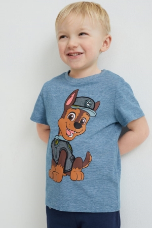 C&A Paw Patrol Sleeve With In-conversion Katoenen T-shirts Blauw | FJZ-043619