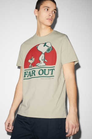 C&A Peanuts T-shirts Colour Champagne | UND-470325