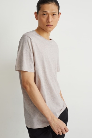 C&A Pima Katoenen T-shirts Beige | GQD-179823