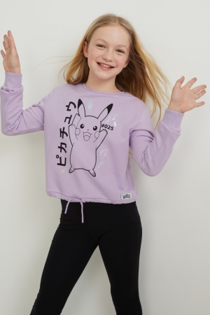 C&A Pokémon Sweatshirts Lichtpaars | XTN-514698