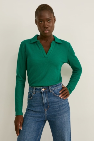 C&A Polo Overhemd Groen | LOV-640825