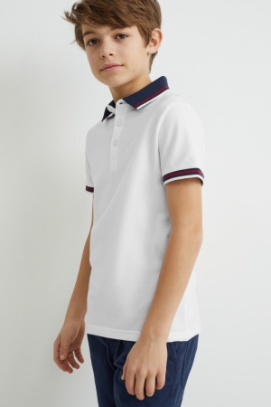 C&A Polo Overhemd Wit | MTK-907642