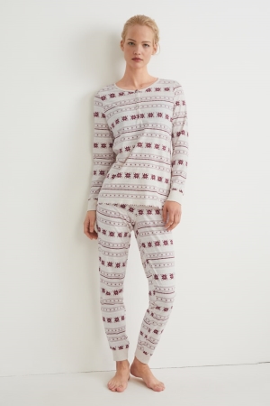 C&A Pyjamas Nachtkleding Beige | TNV-276814