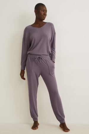 C&A Pyjamas Nachtkleding Grijs | CKW-648315