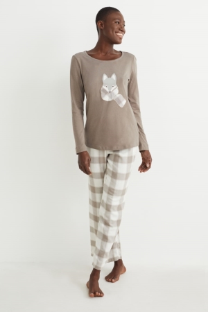 C&A Pyjamas Nachtkleding Khaki | MDZ-158267