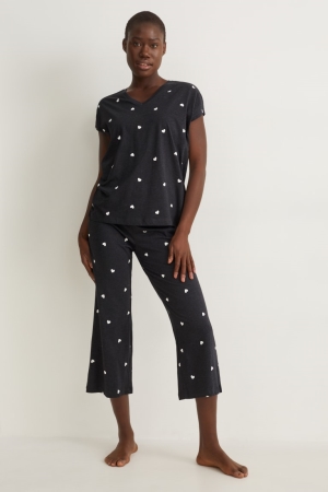 C&A Pyjamas Patterned Nachtkleding Donkergrijs | KAX-753162