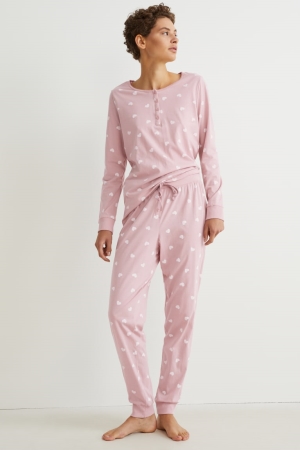 C&A Pyjamas Patterned Nachtkleding Roze | YFO-735918