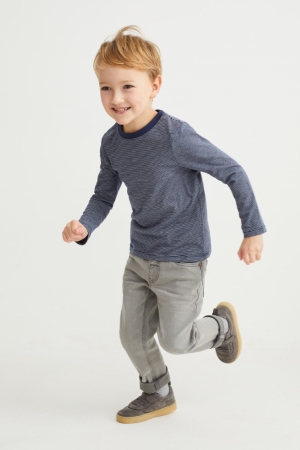 C&A Rechtdoor Jeans Blauw Lichtgrijs | YKH-392167