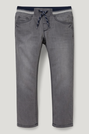 C&A Rechtdoor Thermal Broek Grijs | LMJ-604531