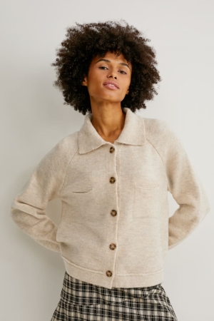 C&A Recycled Cardigan Beige | EFX-057698