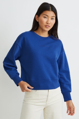 C&A Recycled Sweatshirts Donkerblauw | KYE-715420