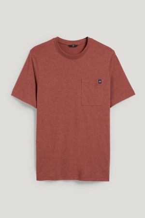 C&A Recycled T-shirts Bruin | AWR-275309