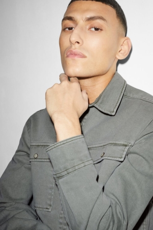 C&A Regular Fit Kent Collar Overhemd Grijs | IOA-746280