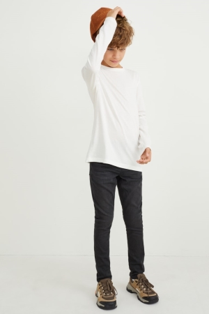 C&A Regular Genderneutral Lycra® Broek Blauw Donkergrijs | TPD-074932