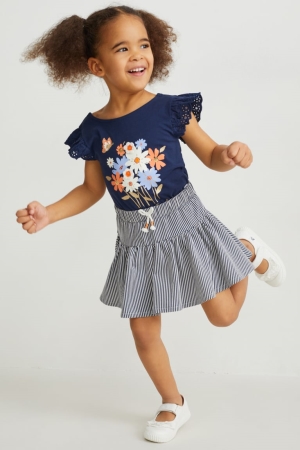 C&A Set 2 Sleeve s, And Leggings 4 Piece Broek Wit | UTH-725034