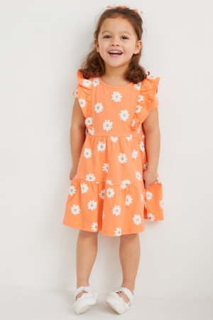 C&A Set And Scrunchie With Recycled Katoenen Jurken Oranje | ODC-862457