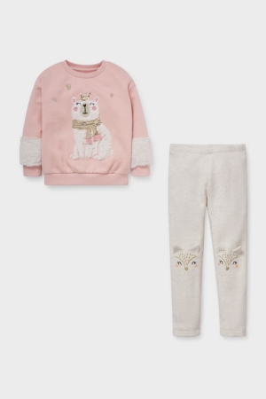 C&A Set And Thermal Leggings 2 Piece Broek Roze | AVU-210749